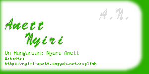 anett nyiri business card